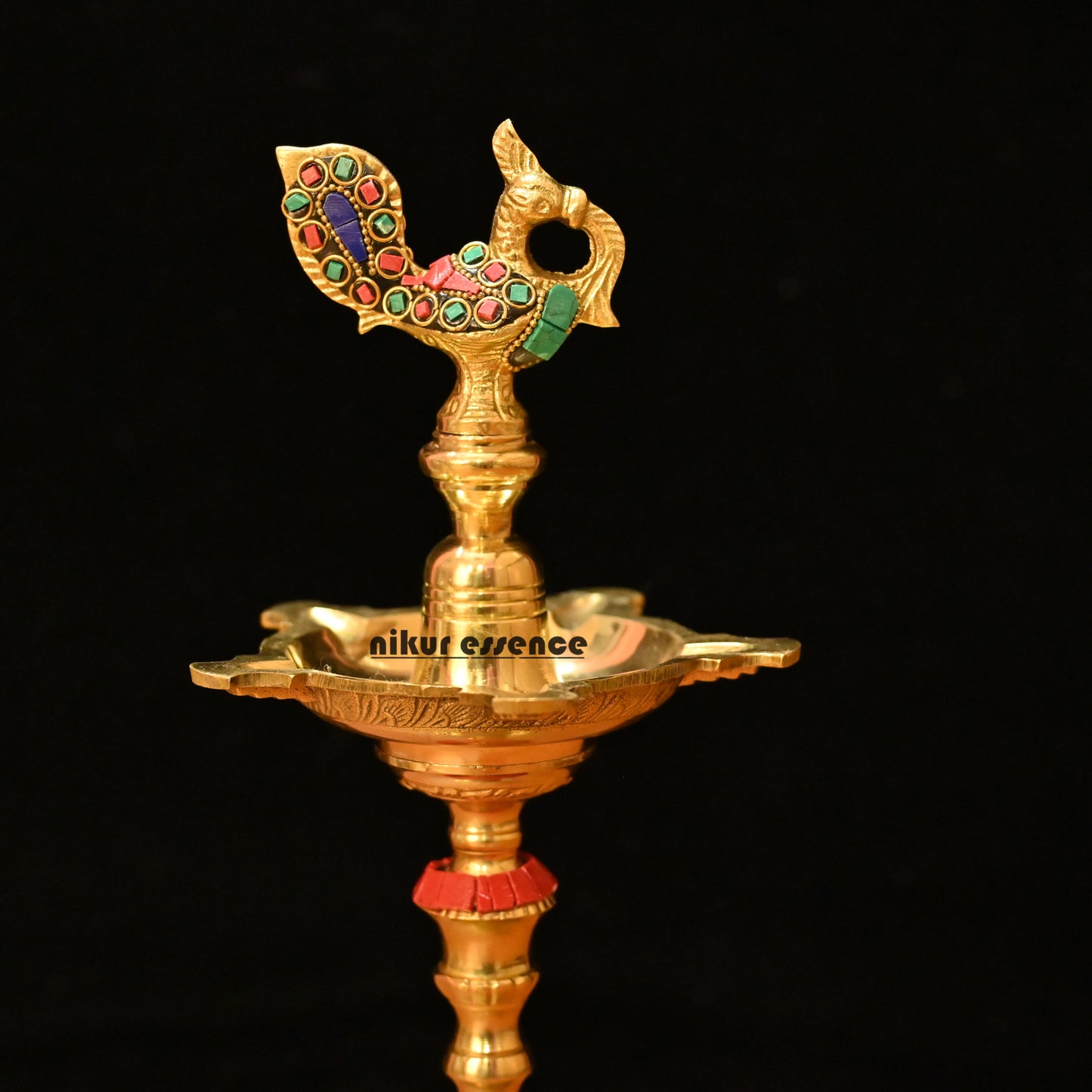 Buy brass vilakku Kuthu diya| South Indian Brass vilakku in stone work