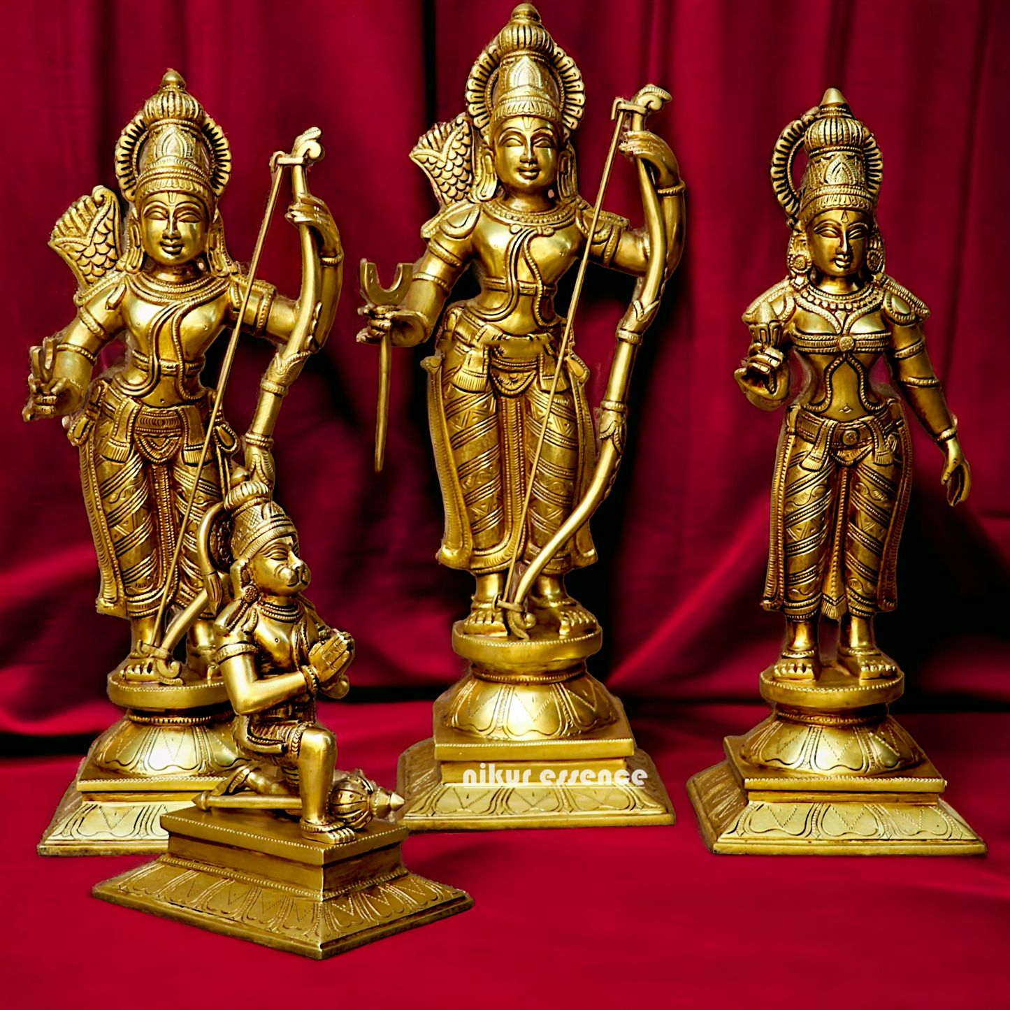 Lord Ram Parivar Darbar Solid Brass idol - 19 inches