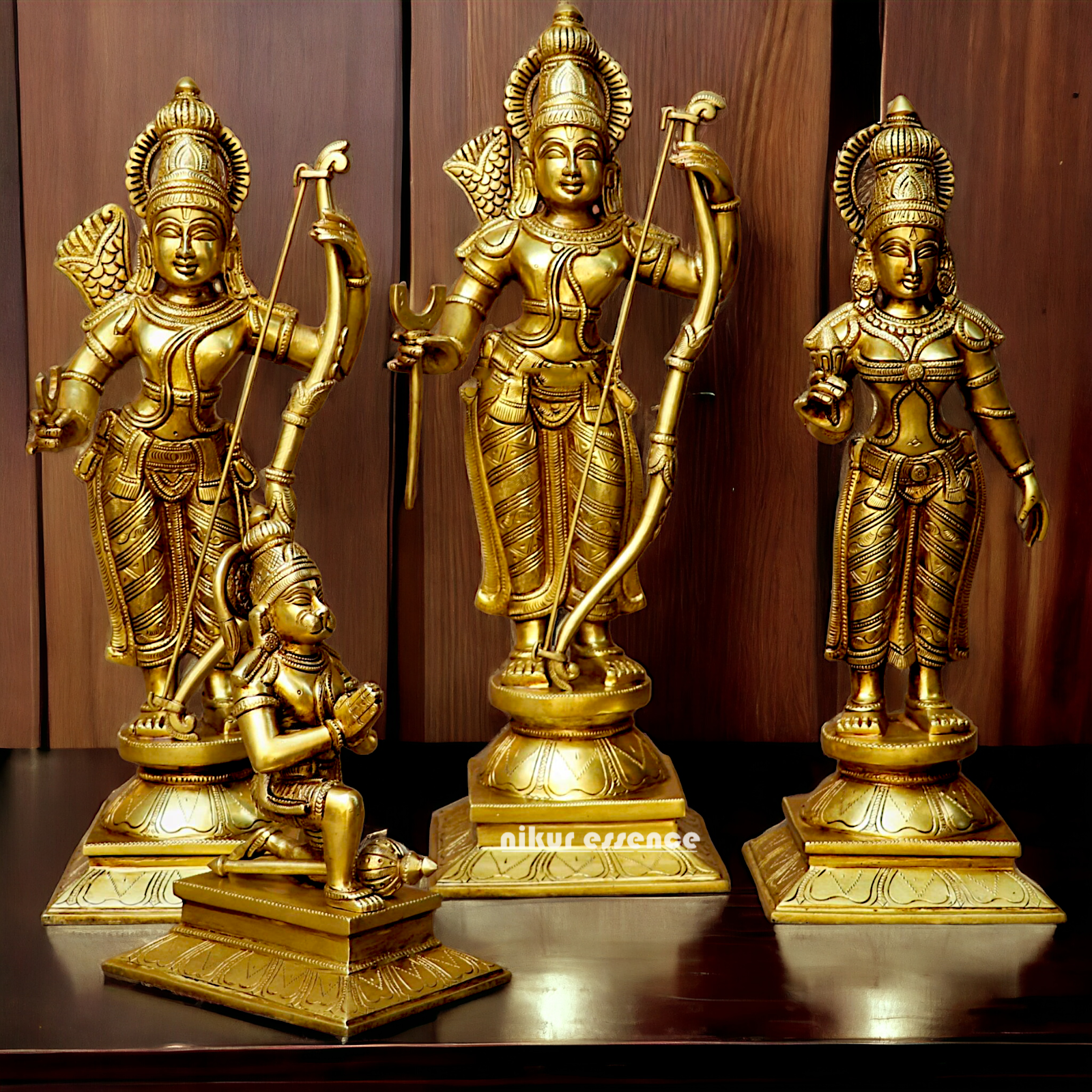 Lord Ram Parivar Darbar Solid Brass idol - 19 inches