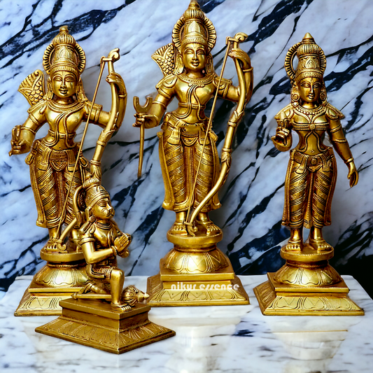 Lord Ram Parivar Darbar Solid Brass idol - 19 inches