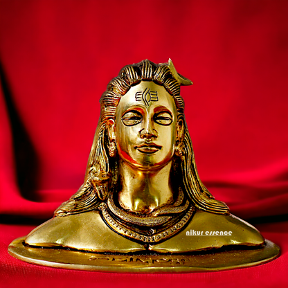 Adiyogi Shiva Solid Brass idol - 6 inches