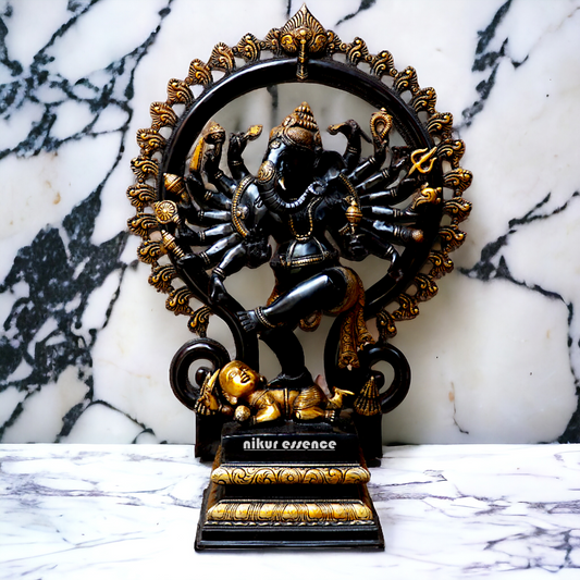 Black Ganesha Dancing Brass idol - 25 inches