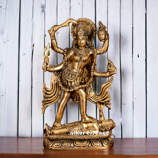 Superfine Brass Kali maa Standing - 9 inches