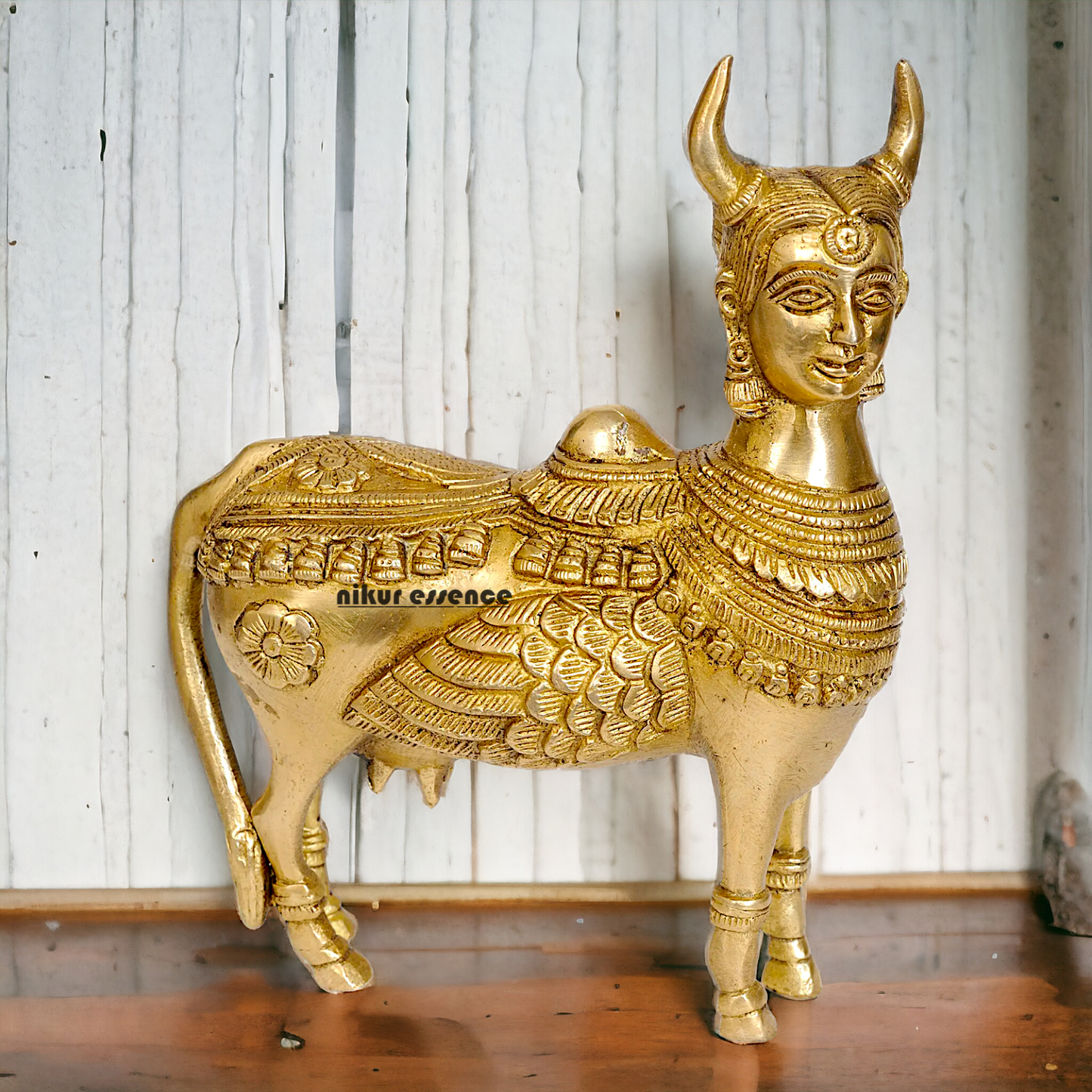 Buy Brass kamadhenu Cow Idol - 8 inches