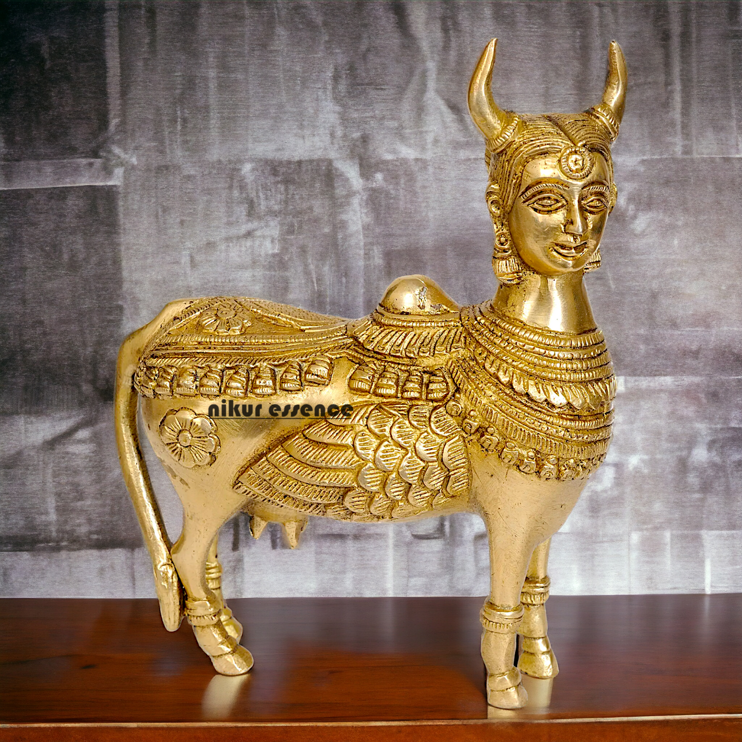 Buy Brass kamadhenu Cow Idol - 8 inches