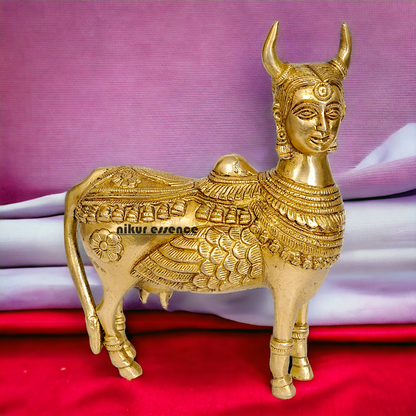 Buy Brass kamadhenu Cow Idol - 8 inches