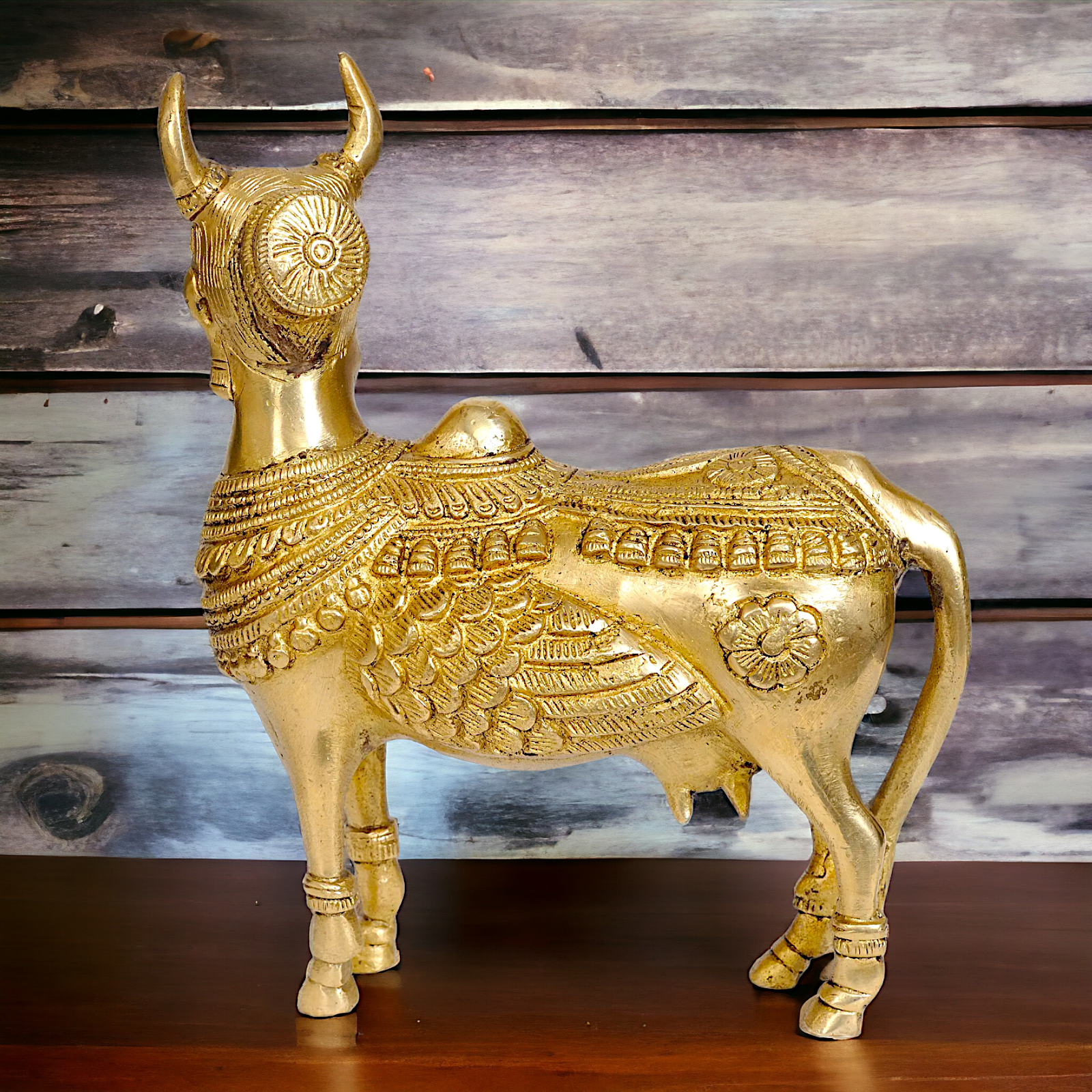 Buy Brass kamadhenu Cow Idol - 8 inches