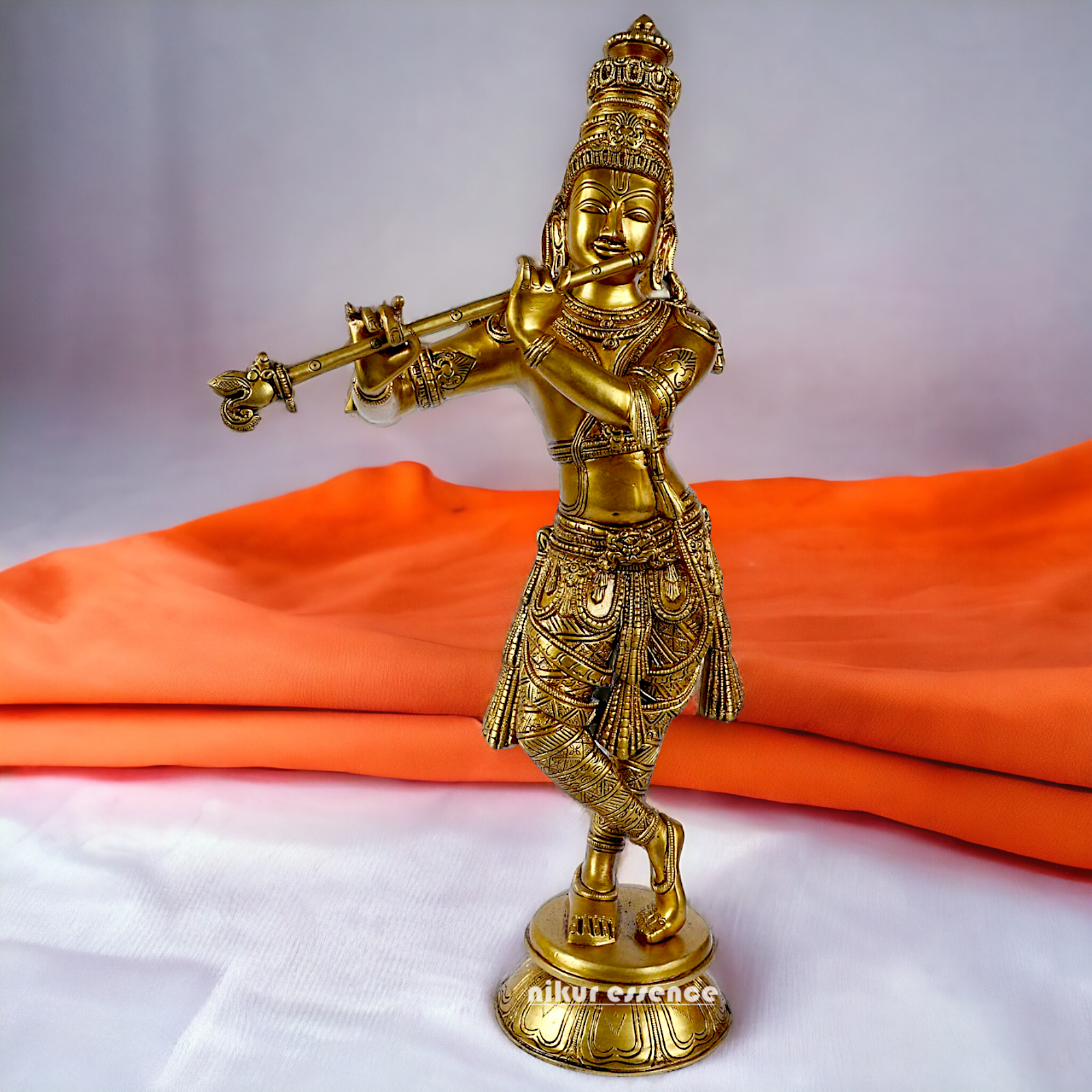 Pure Brass Krishna Solid Brass idol - 23 inches