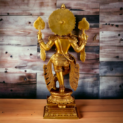 Solid Brass krishna God Standing idol - 20 Inch