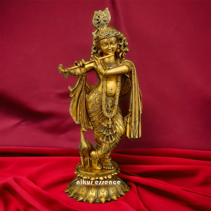 Shop Krishna Beautiful Brass idol - 26 Inches