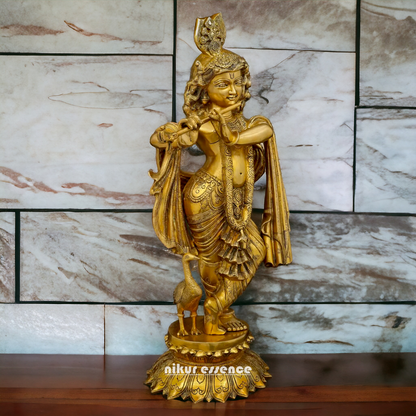 Shop Krishna Beautiful Brass idol - 26 Inches