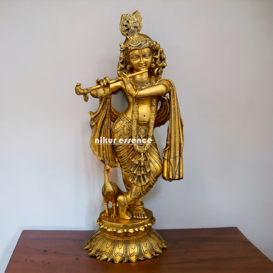 Shop Krishna Beautiful Brass idol - 26 Inches