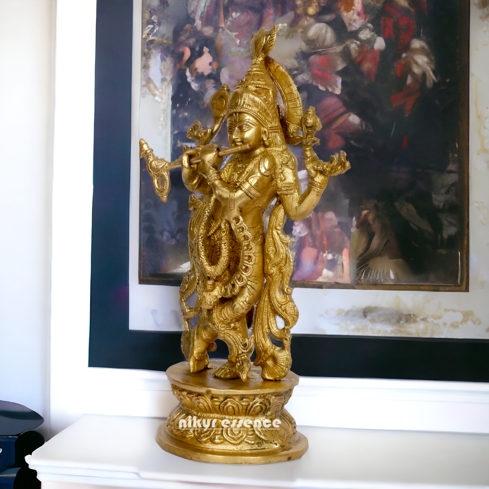 Shop Krishna Beautiful Brass idol - 26 Inches