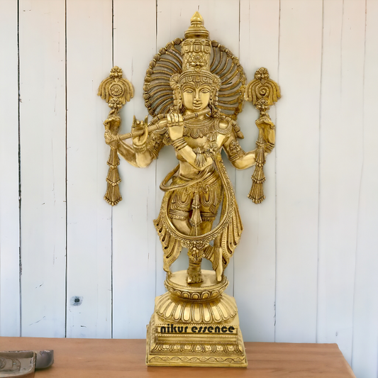 Brass Krishna Standing idol - 24 Inch