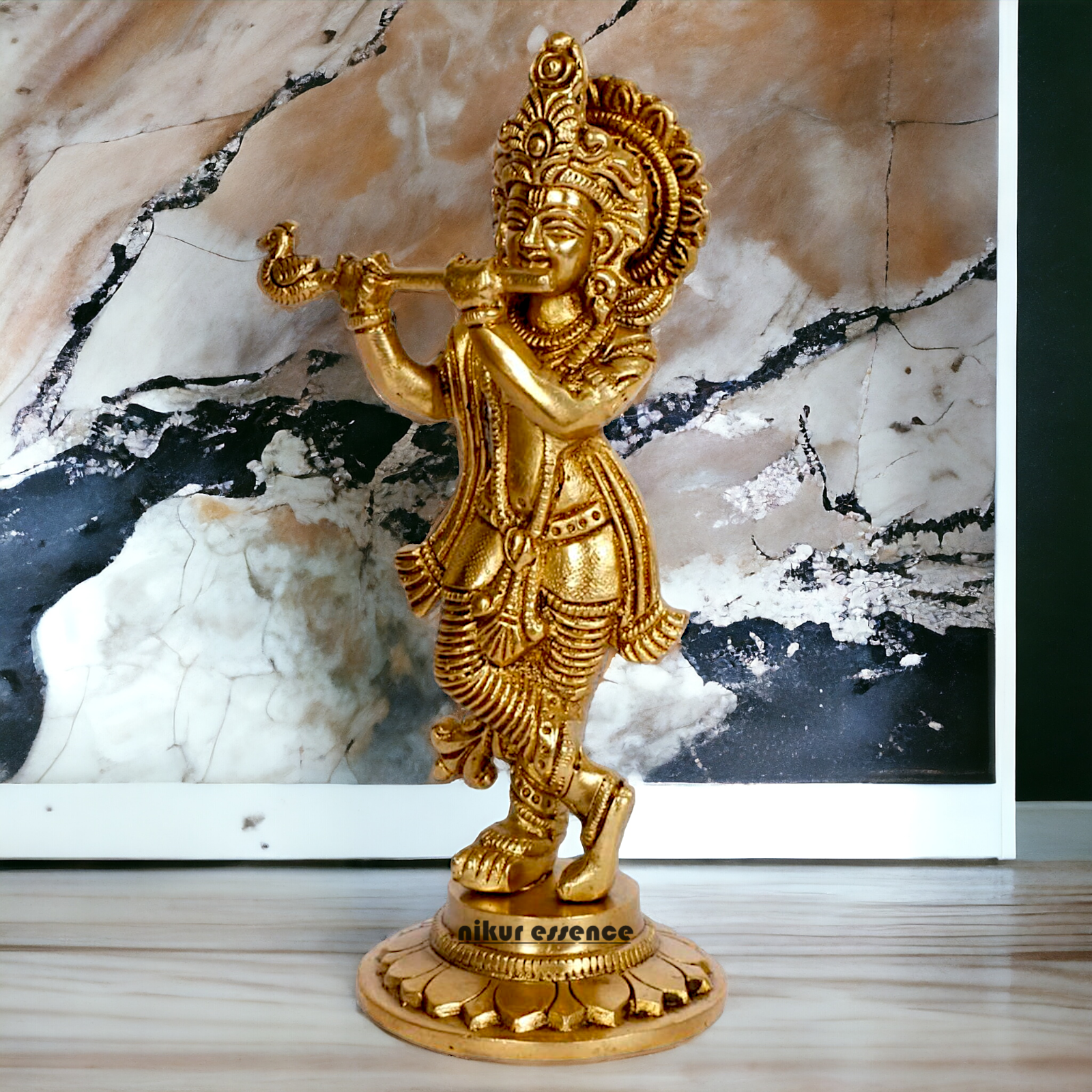 Pure Brass Krishna statue - 7 Inch