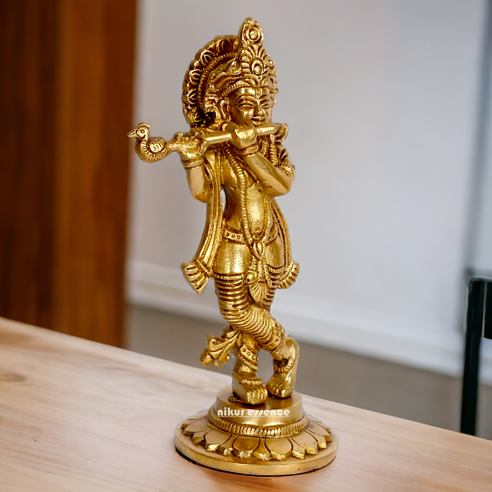 Pure Brass Krishna statue - 7 Inch