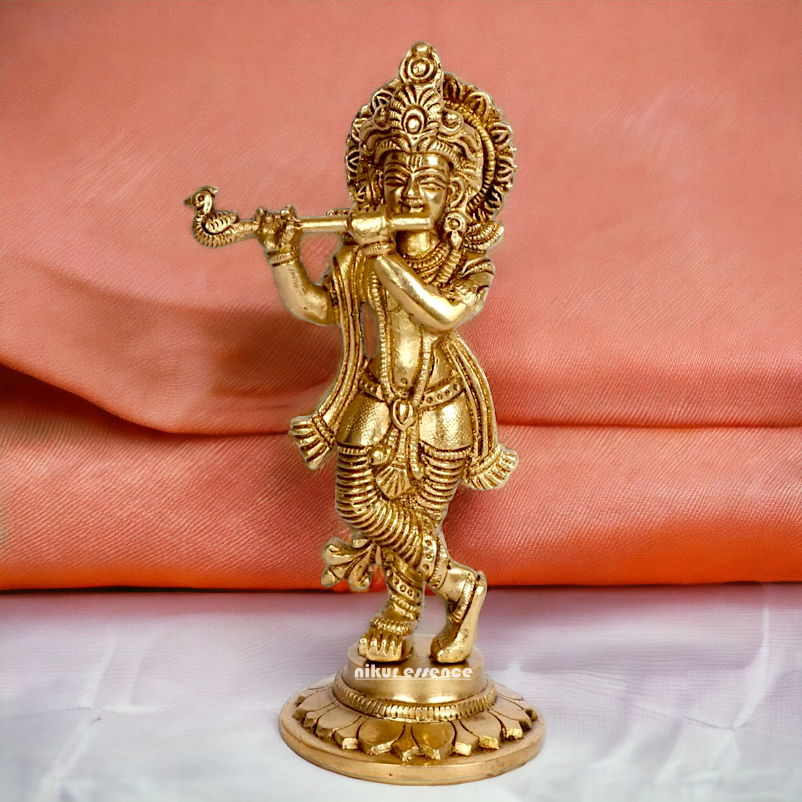 Pure Brass Krishna statue - 7 Inch