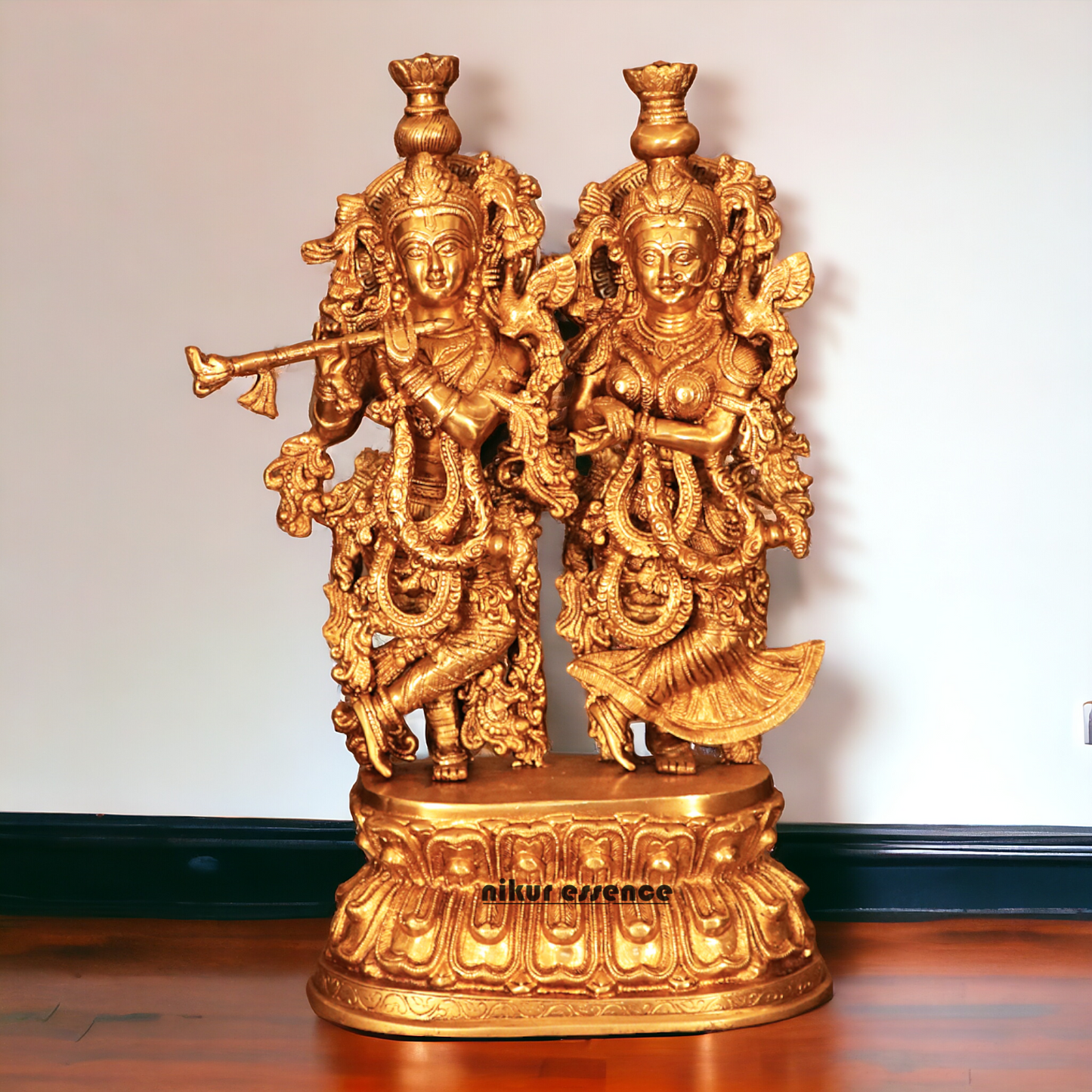 Solid Brass Radha Krishna Standing statue - 21 inches