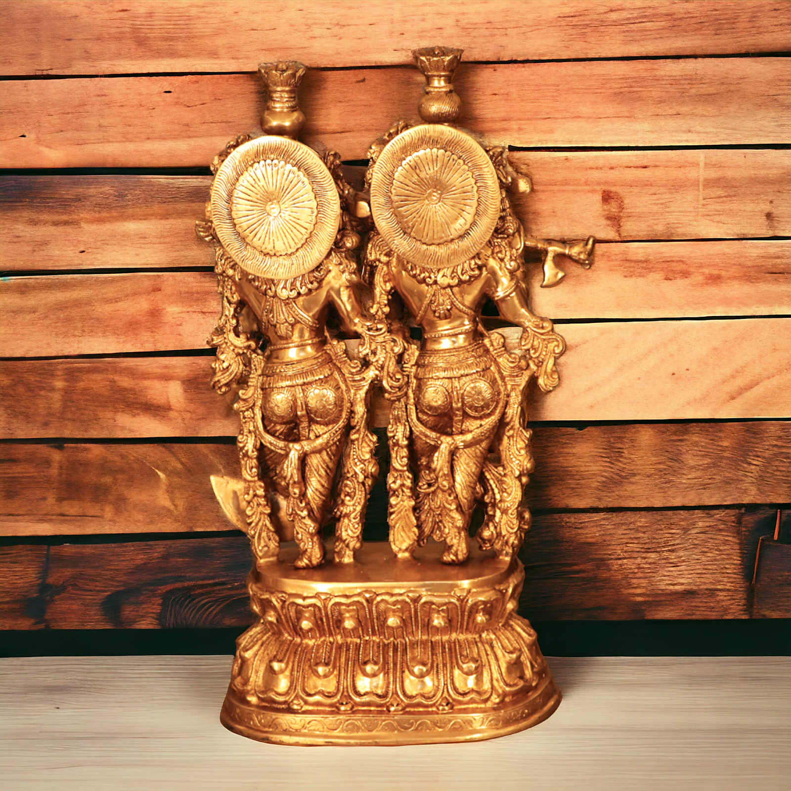 Solid Brass Radha Krishna Standing statue - 21 inches