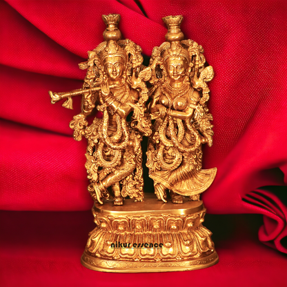 Solid Brass Radha Krishna Standing statue - 21 inches