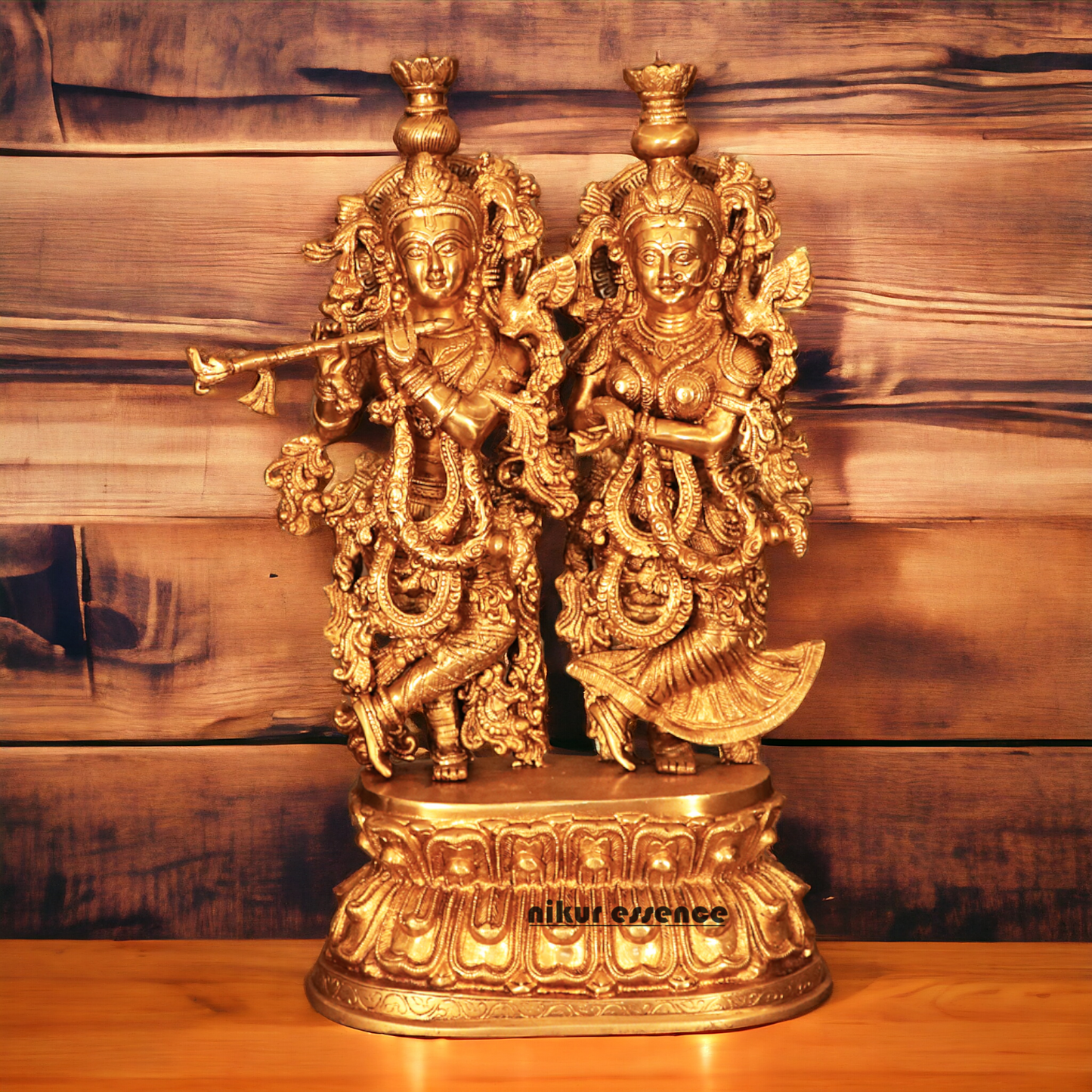 Solid Brass Radha Krishna Standing statue - 21 inches