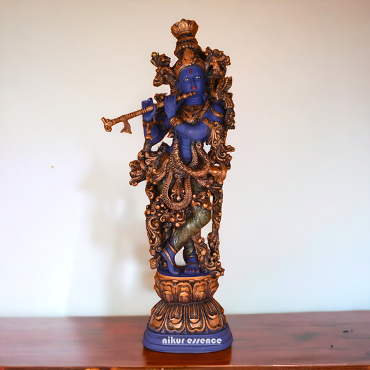 Big Krishna Standing with Playing Flute idol - 30 inches