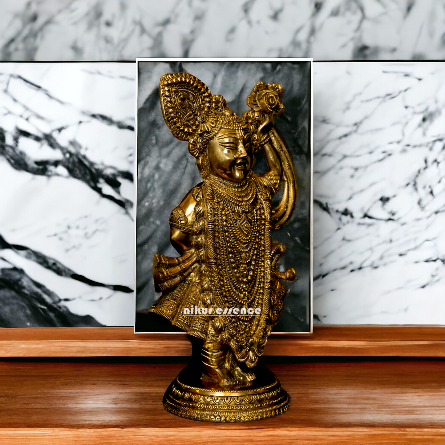 Lord Shrinath ji Brass statue - 11 inches