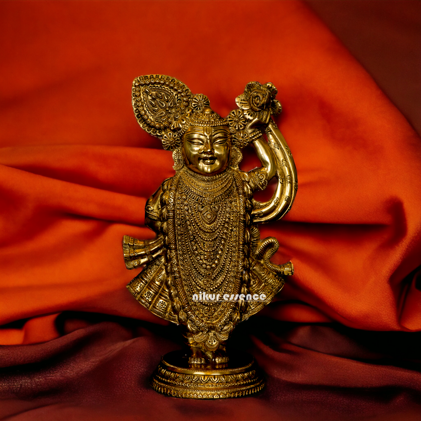 Lord Shrinath ji Brass statue - 11 inches