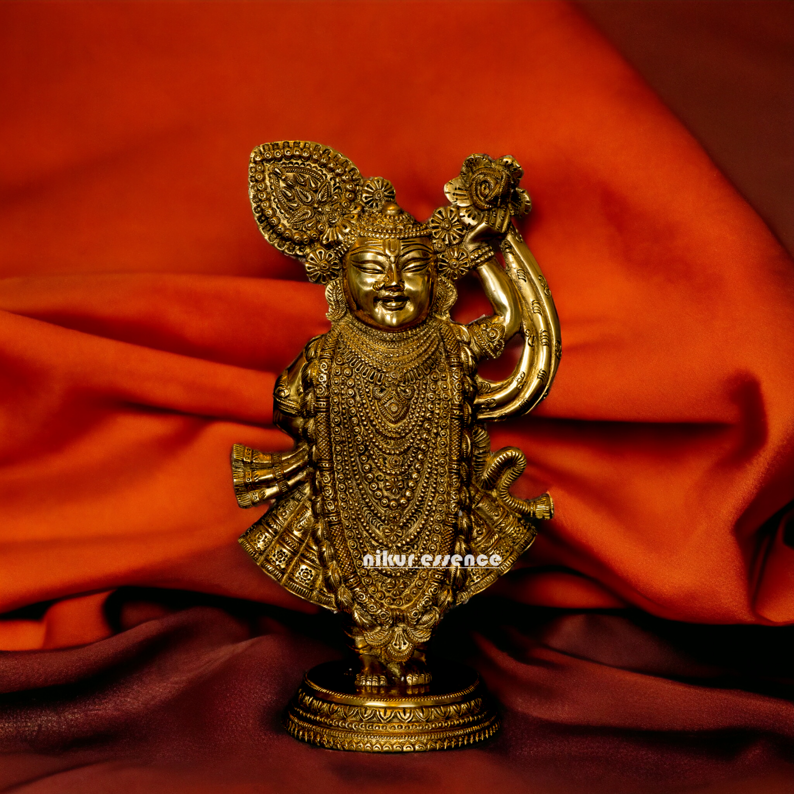 Lord Shrinath ji Brass statue - 11 inches