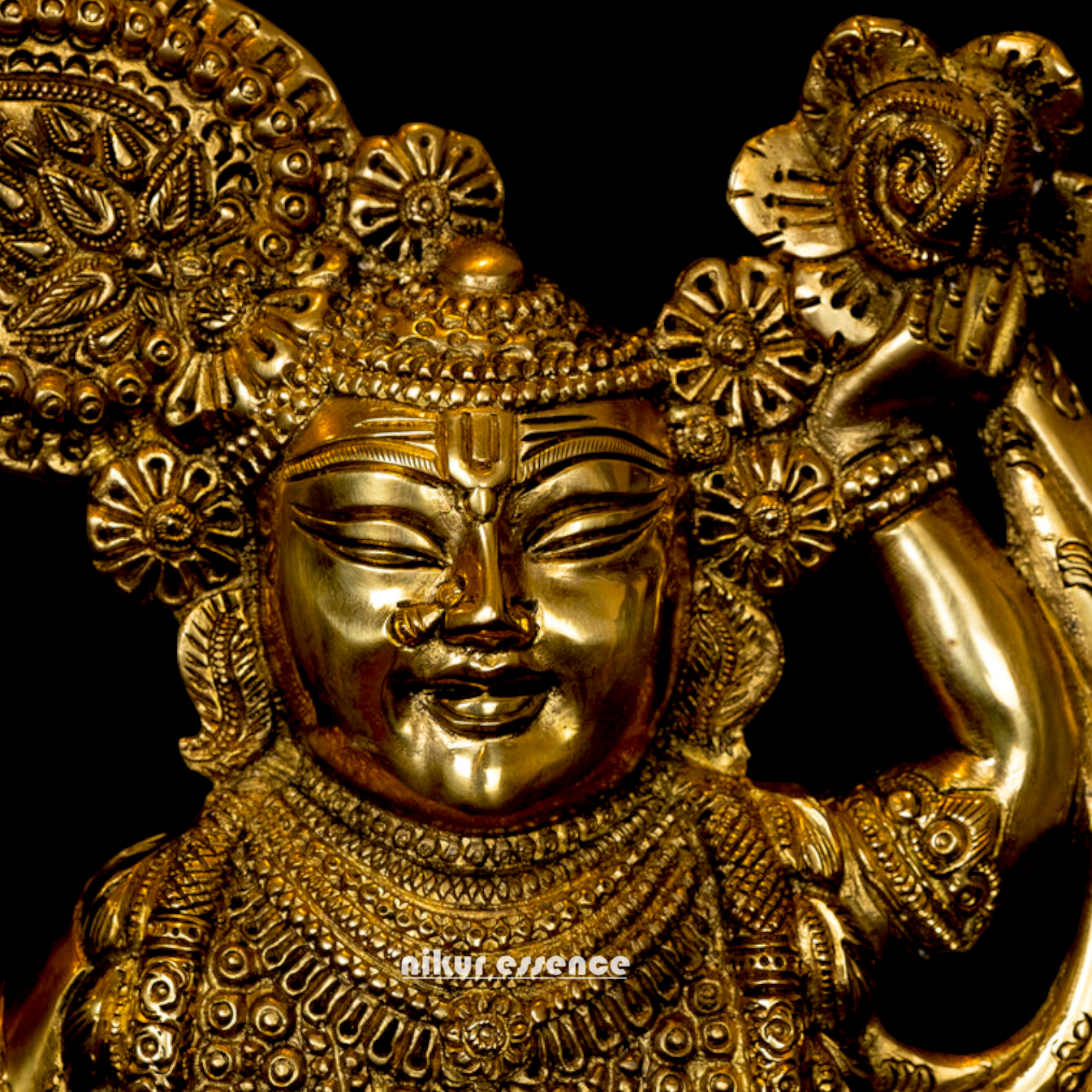 Lord Shrinath ji Brass statue - 11 inches