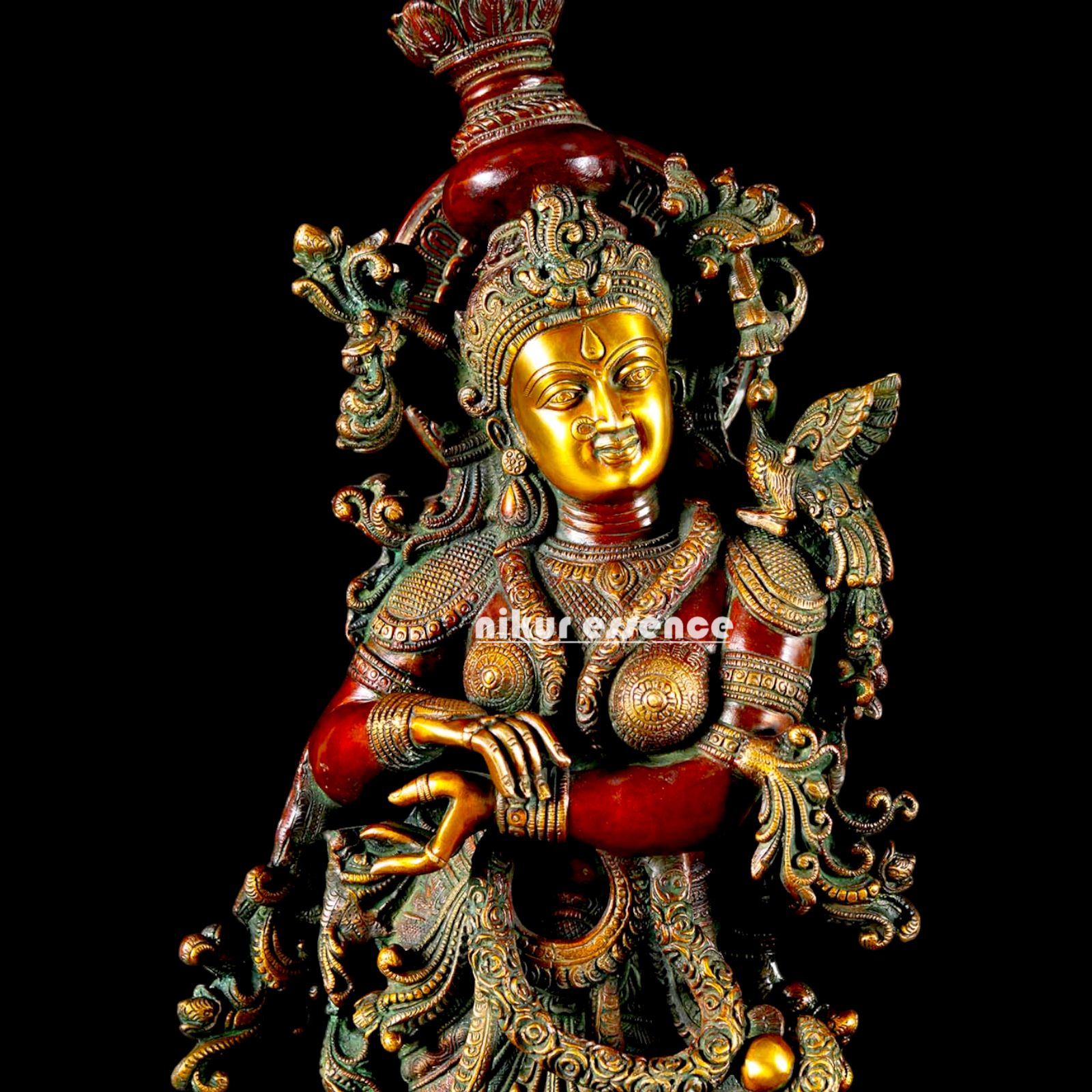 Brass Radha Radhika Standing idol - 30 inches