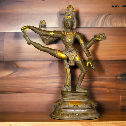 Brass Shiva Dance idol - 14 inches