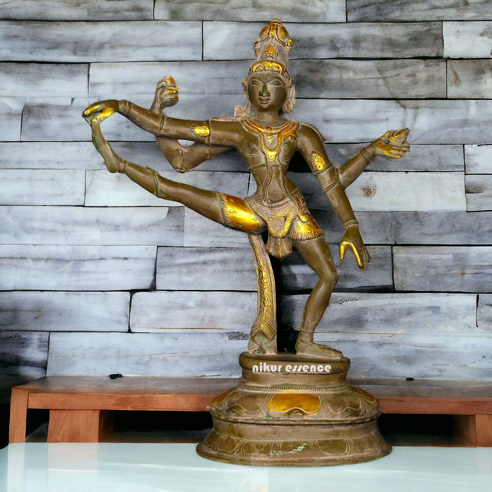 Brass Shiva Dance idol - 14 inches