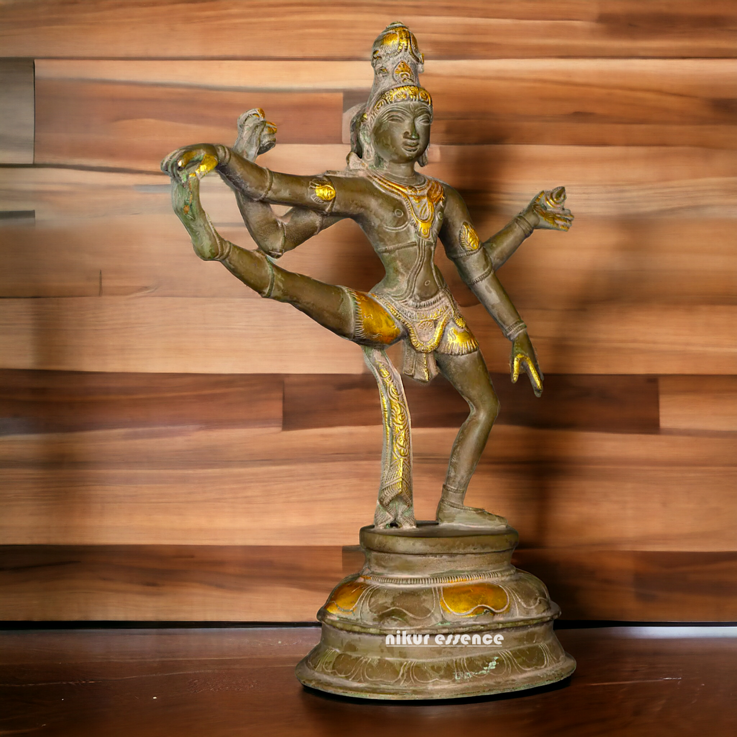 Brass Shiva Dance idol - 14 inches