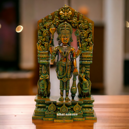 Lord Vishnu standing Brass Idol - 28 inches