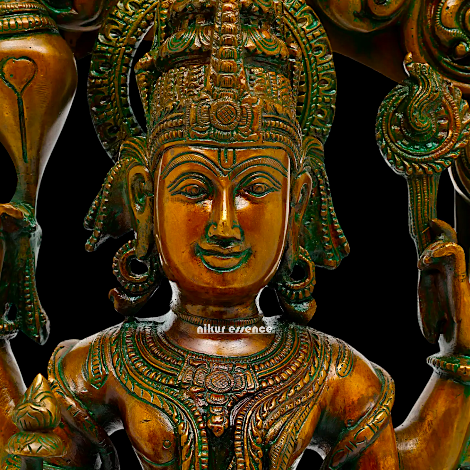 Lord Vishnu standing Brass Idol - 28 inches