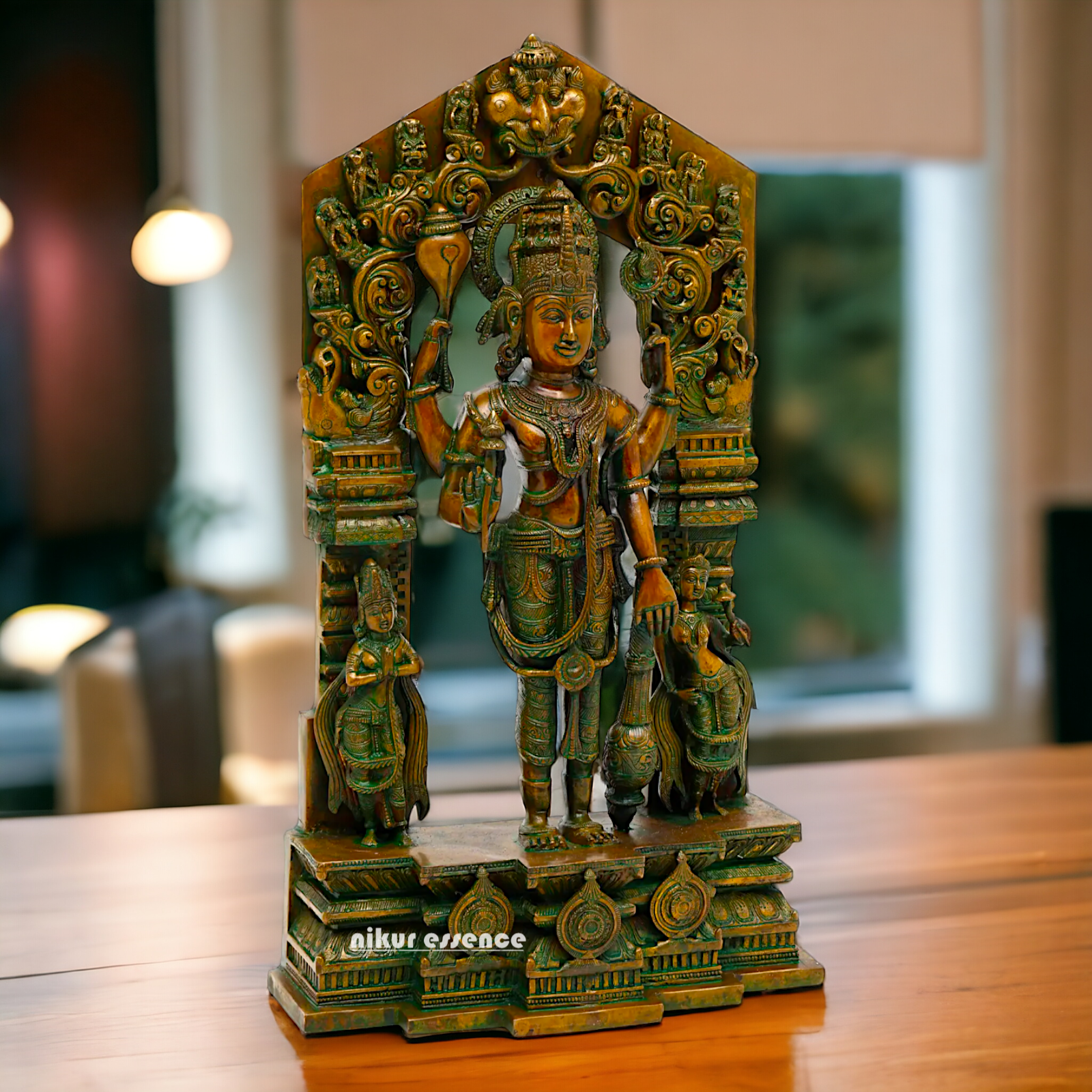 Lord Vishnu standing Brass Idol - 28 inches