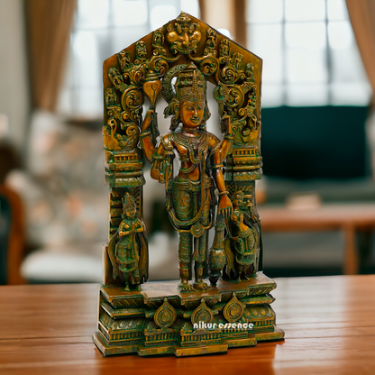 Lord Vishnu standing Brass Idol - 28 inches