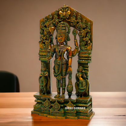 Lord Vishnu standing Brass Idol - 28 inches