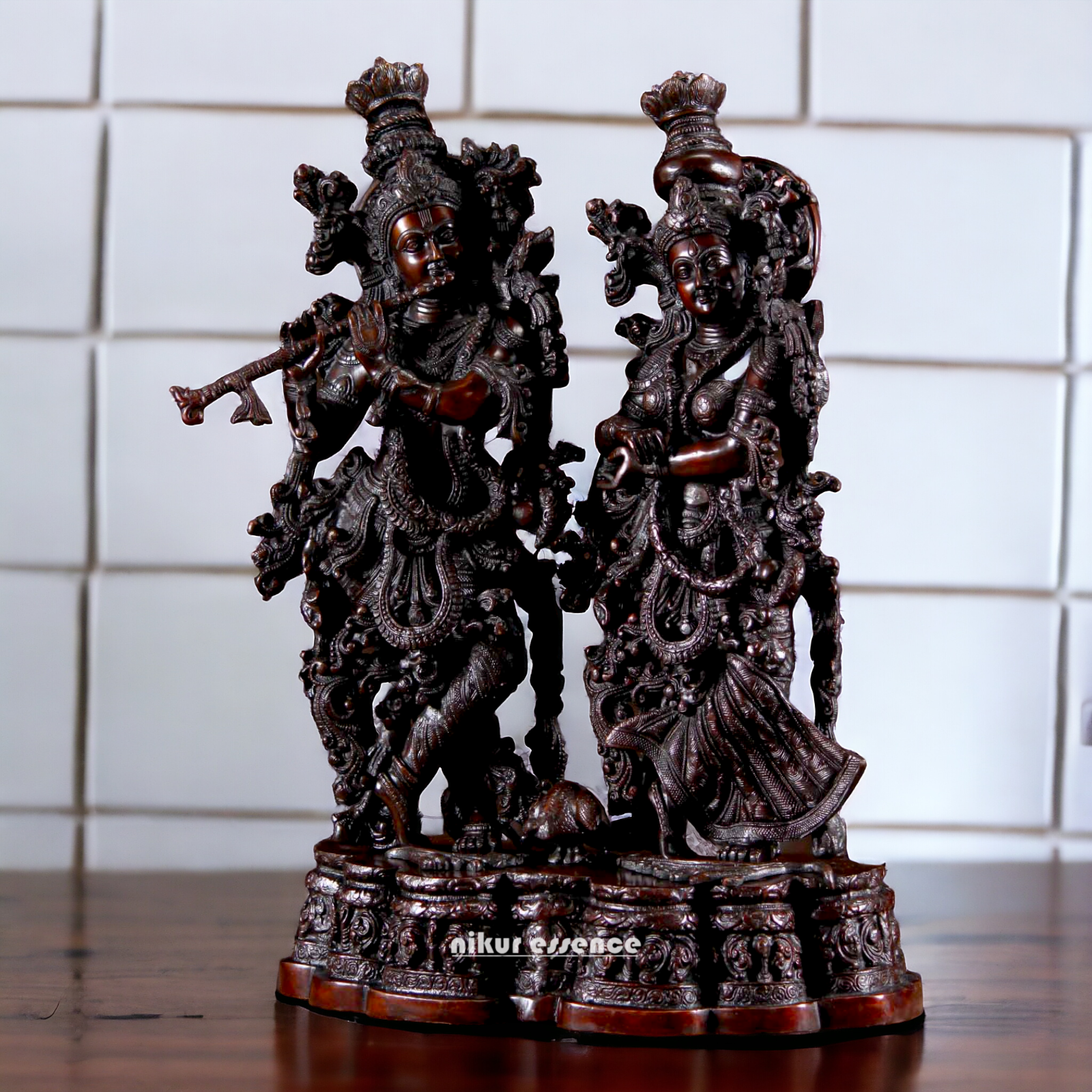 Big Radha Krishna Standing Brass statue - 27 inches