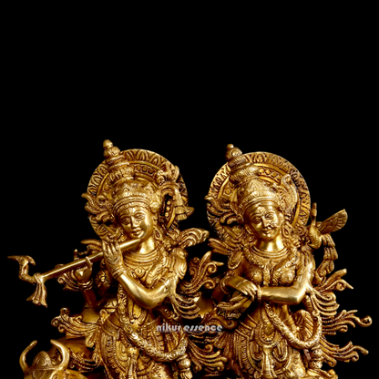 Shop Radha Krishna Gopal with Cow Solid Brass idol - 16 inches