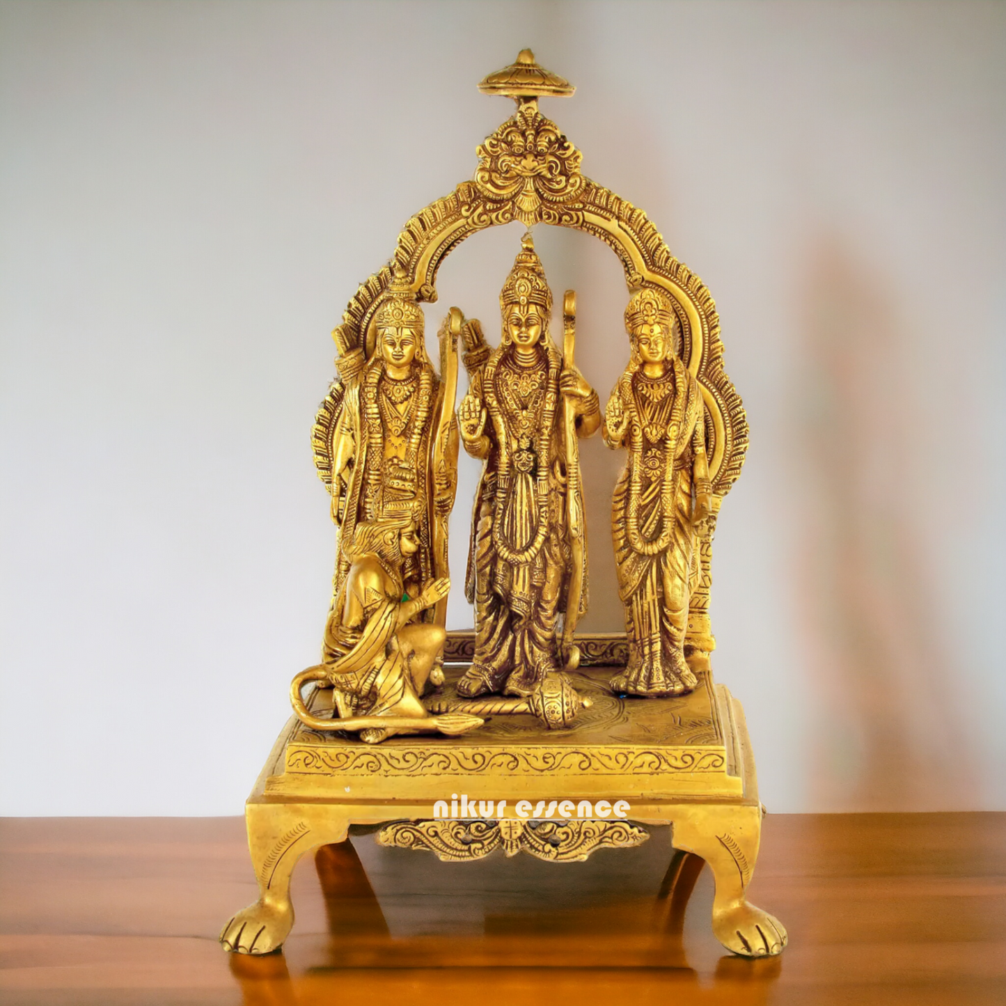 Large Ram Parivar Darbar Pure Brass idol - 13.75 Inches