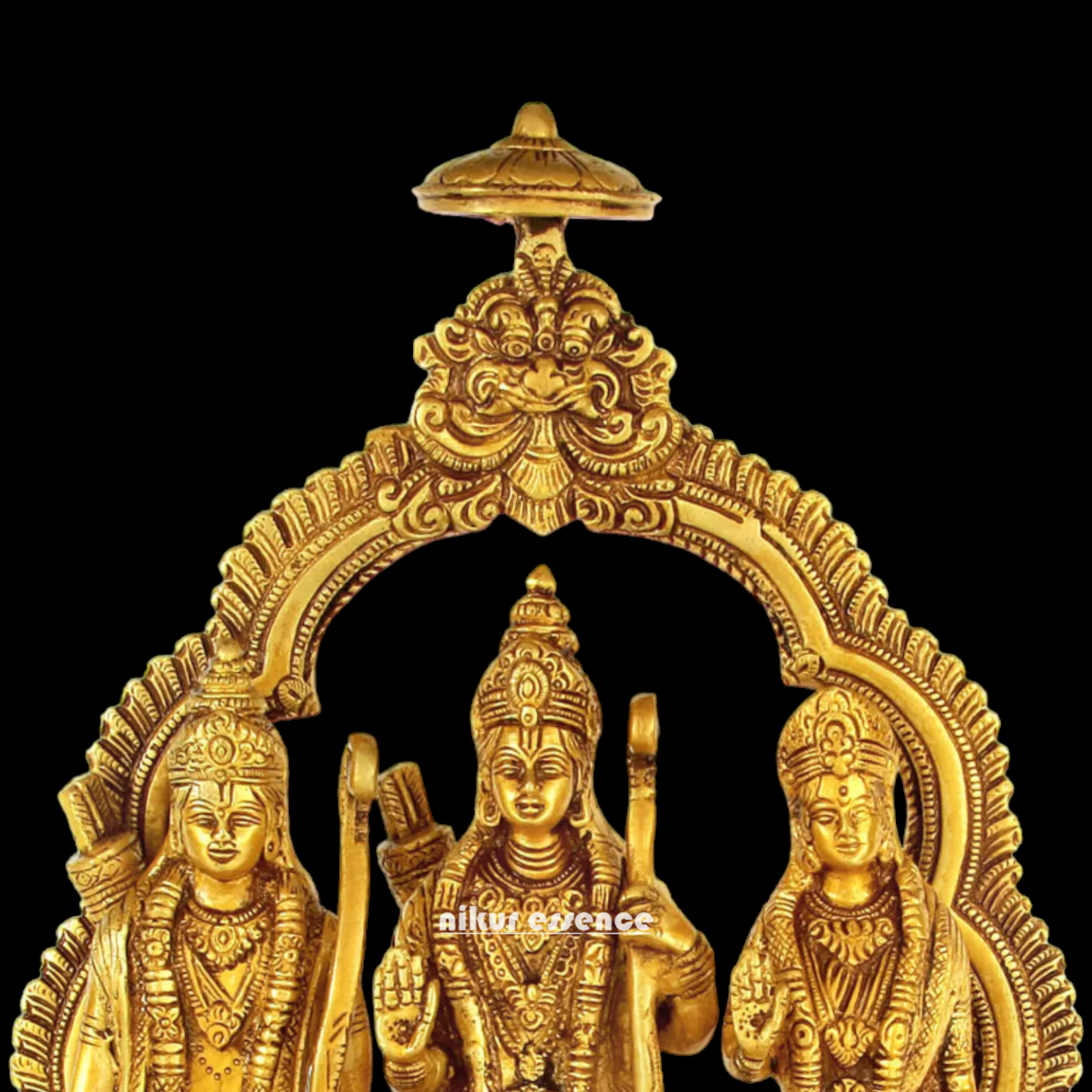 Large Ram Parivar Darbar Pure Brass idol - 13.75 Inches