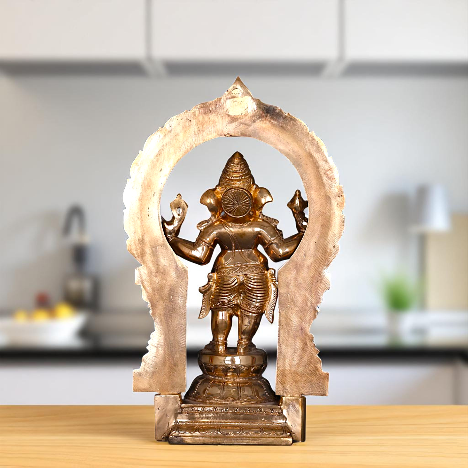 Ganesha Standing with blessing Bronze/Panchaloha idol - 16 inches Nikuressence