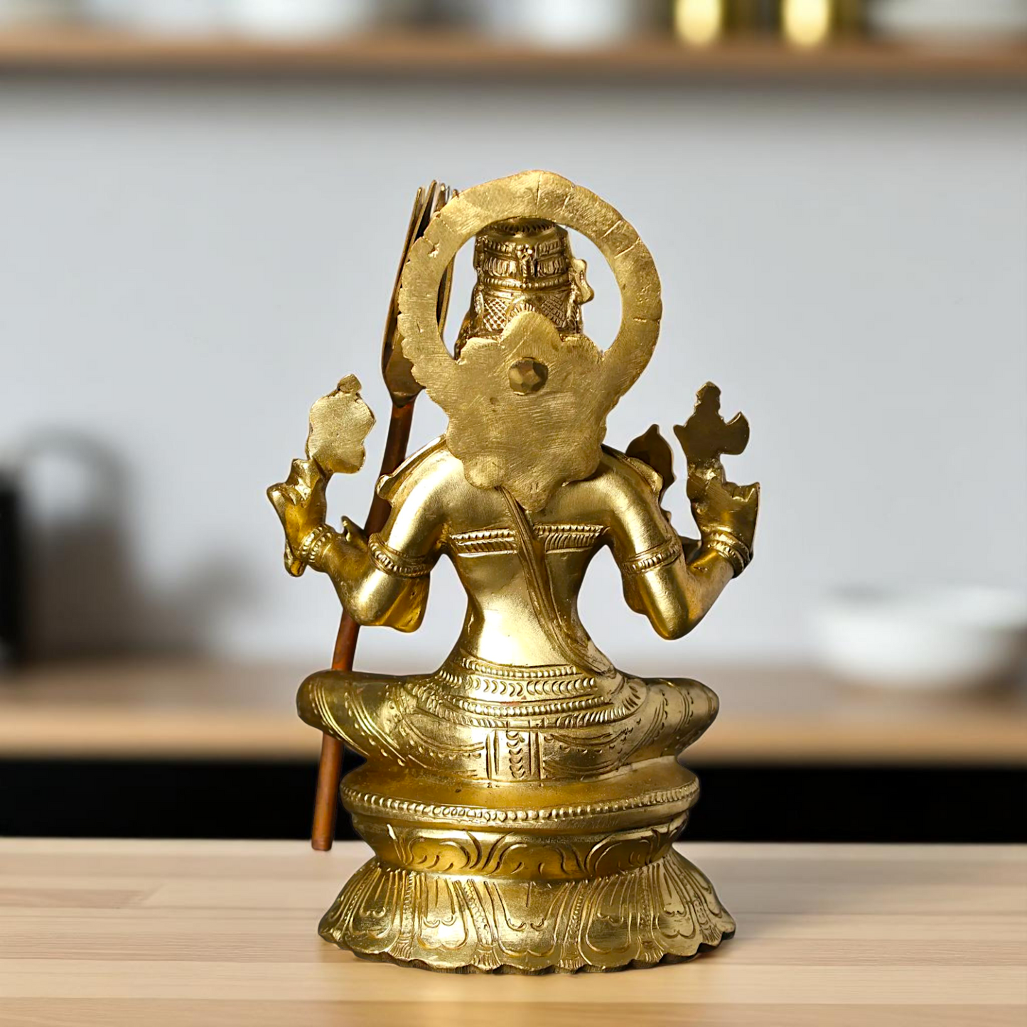 Bronze/Panchaloha Raja Rajeshwari Seated with Blessing statue - 7 Inches Nikuressence