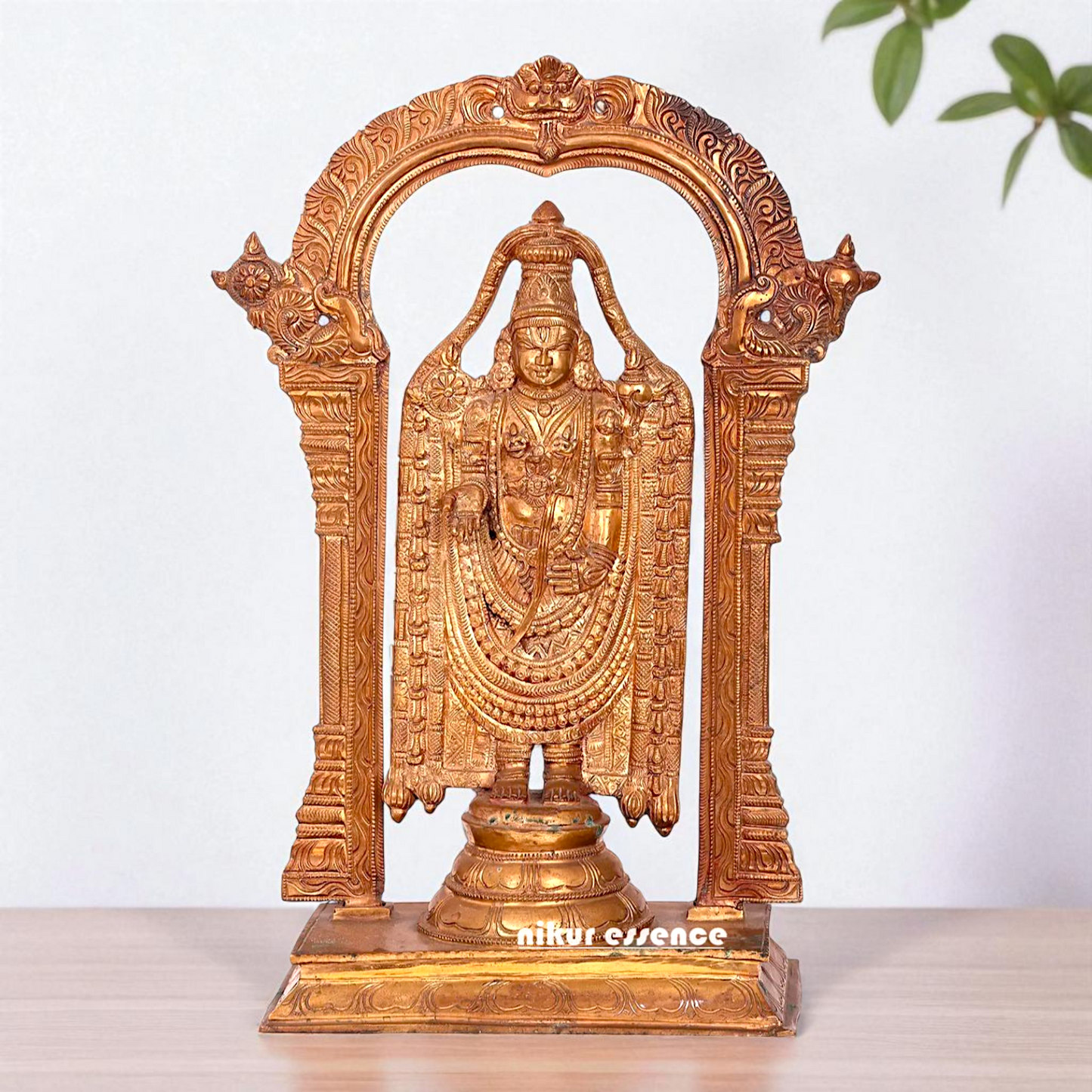 Venkateshwara Tirupati Balaji Standing Bronze Panchaloha idol - 19 Inches Nikuressence