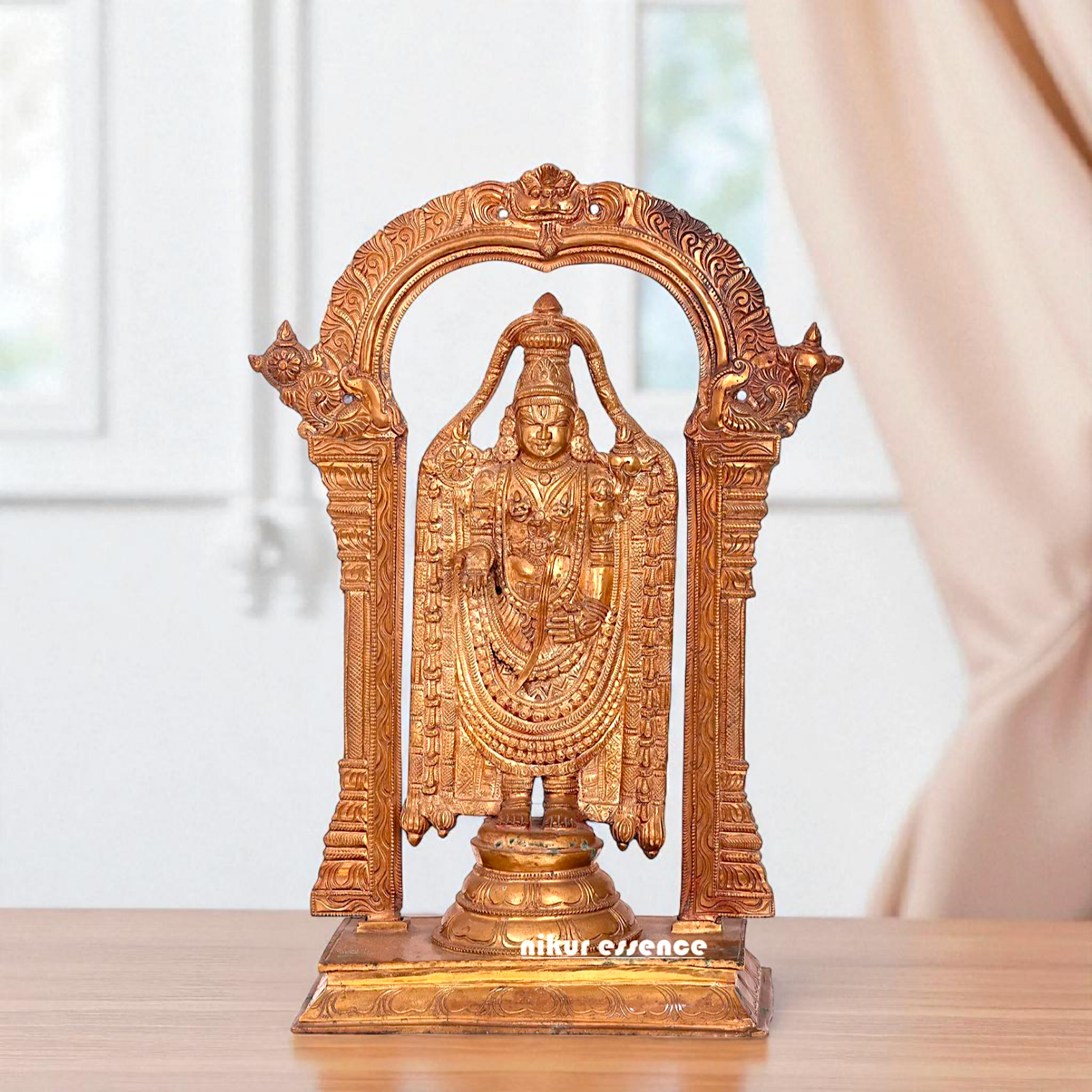 Venkateshwara Tirupati Balaji Standing Bronze Panchaloha idol - 19 Inches Nikuressence