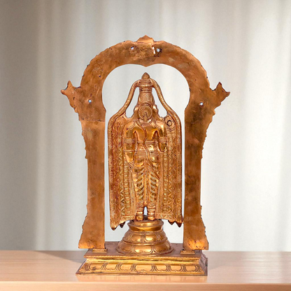 Venkateshwara Tirupati Balaji Standing Bronze Panchaloha idol - 19 Inches Nikuressence