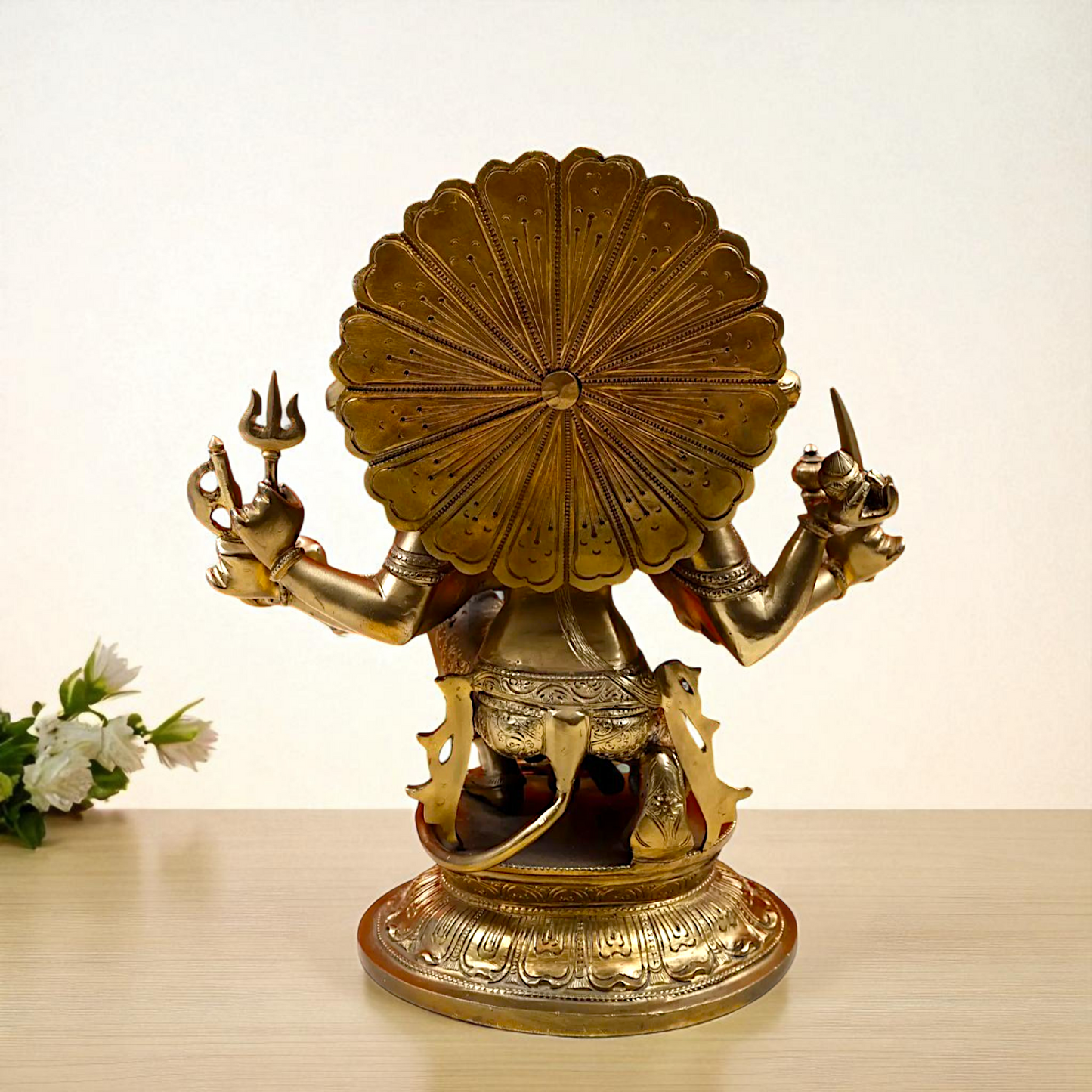 Panchaloha Hanuman ji Seated with blessing Bronze idol - 15 Inches Nikuressence