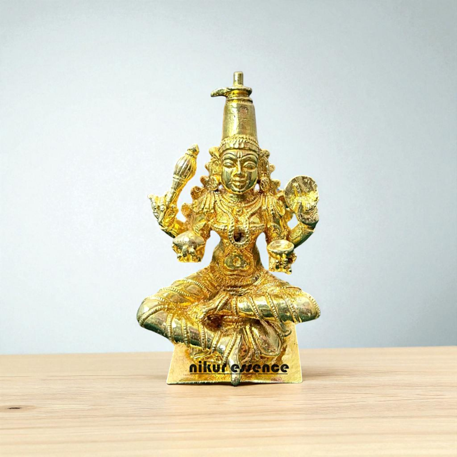Goddess kollapura mahalakshmi Panchaloha/Bronze idol - 4 Inches Nikuressence